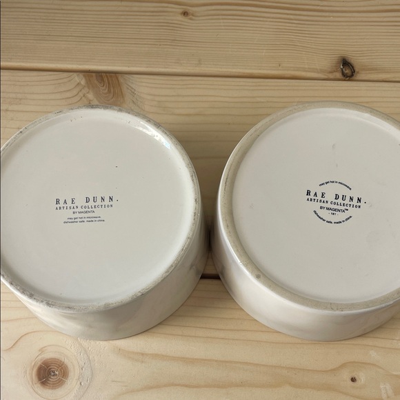 Rae Dunn Cream Ceramic Pet Bowls Set - Picture 2 of 2
